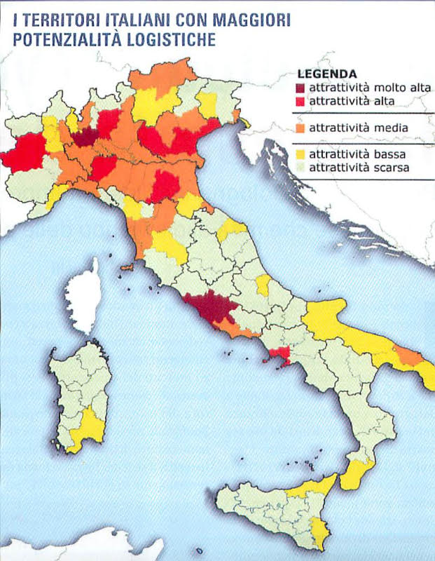 cartina logistica Italia
